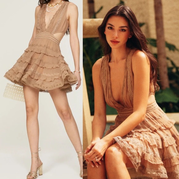 Rococo Sand Dresses & Skirts - Rococo Sand Tessa Mini Dress‎ Large Ruffle Tiered